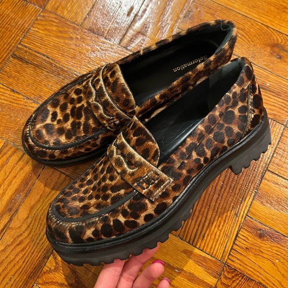 Reformation Agatha Leopard Print Loafers - Picture 1 of 6